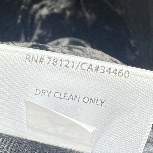 Eileen Fisher Black Crushed Velvet Silk Blended Blazer Jacket Size L - Picture 8 of 8